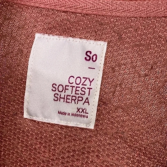 SO Cozy Softest Shepa Women’s Pink Fleece Jacket XXL - Picture 4 of 5